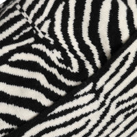 Dolce & Gabbana Black White Zebra Knitted Winter Beanie Hat