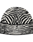 Dolce & Gabbana Black White Zebra Knitted Winter Beanie Hat