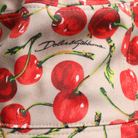 Dolce & Gabbana Beige Cotton Printed Wide Brim Bucket Hat