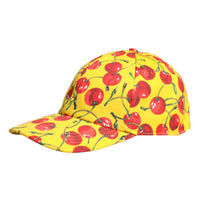 Dolce & Gabbana Yellow Cotton Printed 6 Panels Baseball Cap
