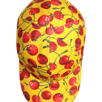 Dolce & Gabbana Yellow Cotton Printed 6 Panels Baseball Cap