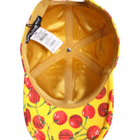 Dolce & Gabbana Yellow Cotton Printed 6 Panels Baseball Cap