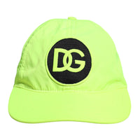 Dolce & Gabbana Yellow Green DG Logo 6 Panels Baseball Cap