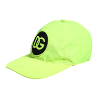 Dolce & Gabbana Yellow Green DG Logo 6 Panels Baseball Cap