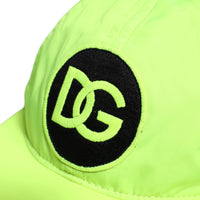 Dolce & Gabbana Yellow Green DG Logo 6 Panels Baseball Cap