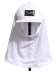 Dolce & Gabbana White Cotton DG Logo Plaque Baseball Balaclava Cap