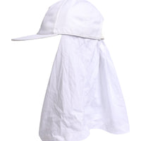 Dolce & Gabbana White Cotton DG Logo Plaque Baseball Balaclava Cap