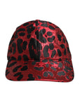 Dolce & Gabbana Red Leopard DG Logo 6 Panels Baseball Cap