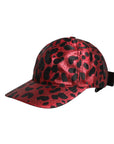 Dolce & Gabbana Red Leopard DG Logo 6 Panels Baseball Cap