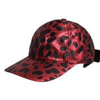Dolce & Gabbana Red Leopard DG Logo 6 Panels Baseball Cap