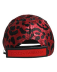 Dolce & Gabbana Red Leopard DG Logo 6 Panels Baseball Cap