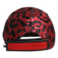 Dolce & Gabbana Red Leopard DG Logo 6 Panels Baseball Cap