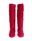 Dolce & Gabbana Elegant Pink Lambskin Fur Boots