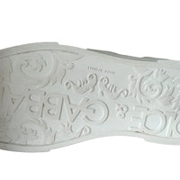 Dolce & Gabbana White Leather DG Logo Low Top Sneakers Shoes