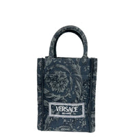 Versace Athena Barocco Mini Top Handle Tote Crossbody Bag Black