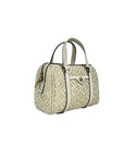 Michael Kors Travel Small Pebbled Leather Duffle Crossbody Handbag Pale Gold Multi