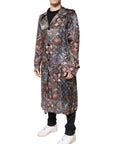 Dolce & Gabbana Multicolor Royal Bee Crown Trench Coat Jacket