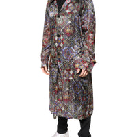 Dolce & Gabbana Multicolor Royal Bee Crown Trench Coat Jacket