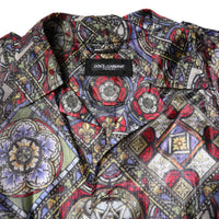 Dolce & Gabbana Multicolor Royal Bee Crown Trench Coat Jacket
