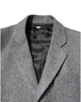 Dolce & Gabbana Gray Wool Single Breasted Trench Coat Jacket