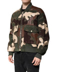 Dolce & Gabbana Multicolor Cotton Bomber Full Zip Jacket