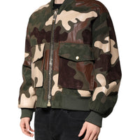 Dolce & Gabbana Multicolor Cotton Bomber Full Zip Jacket