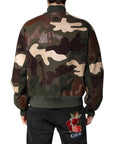 Dolce & Gabbana Multicolor Cotton Bomber Full Zip Jacket