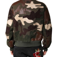Dolce & Gabbana Multicolor Cotton Bomber Full Zip Jacket
