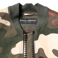 Dolce & Gabbana Multicolor Cotton Bomber Full Zip Jacket