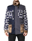 Dolce & Gabbana Multicolor Cotton Logo Patchwork Coat Jacket