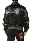 Dolce & Gabbana Green DG Logo Print Bomber Full Zip Jacket