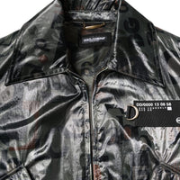 Dolce & Gabbana Green DG Logo Print Bomber Full Zip Jacket
