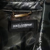 Dolce & Gabbana Green DG Logo Print Bomber Full Zip Jacket