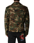 Dolce & Gabbana Multicolor Camouflage Nylon Biker Jacket