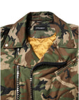 Dolce & Gabbana Multicolor Camouflage Nylon Biker Jacket