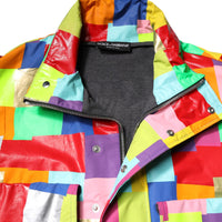 Dolce & Gabbana Multicolor Cotton Full Zip Men Biker Jacket