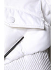 Dolce & Gabbana White Nylon Full Zip Cropped Bomber Jacket