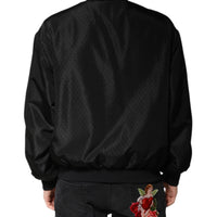 Dolce & Gabbana Black Long Sleeves Full Zip Bomber Jacket