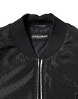 Dolce & Gabbana Black Long Sleeves Full Zip Bomber Jacket