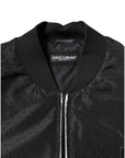 Dolce & Gabbana Black Long Sleeves Full Zip Bomber Jacket