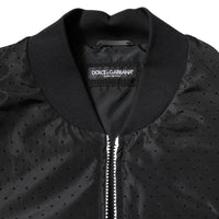 Dolce & Gabbana Black Long Sleeves Full Zip Bomber Jacket