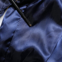 Dolce & Gabbana Blue Nylon DG Crown Full Zip Bomber Jacket