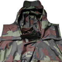 Dolce & Gabbana Multicolor Camouflage Button Hooded Jacket