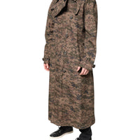 Dolce & Gabbana Multicolor Camouflage Double Breasted Coat Jacket