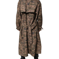 Dolce & Gabbana Multicolor Camouflage Double Breasted Coat Jacket