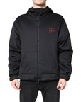 Dolce & Gabbana Black Polyester DG Hooded Full Zip Jacket