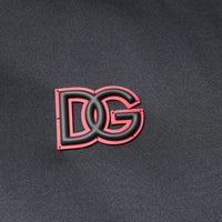 Dolce & Gabbana Black Polyester DG Hooded Full Zip Jacket