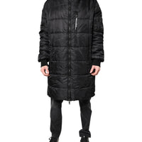 Dolce & Gabbana Black Hooded Parka Winter Men Coat Jacket