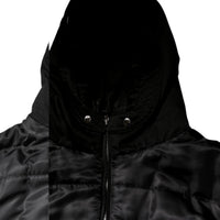 Dolce & Gabbana Black Hooded Parka Winter Men Coat Jacket
