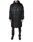 Dolce & Gabbana Black Hooded Parka Coat Winter Jacket